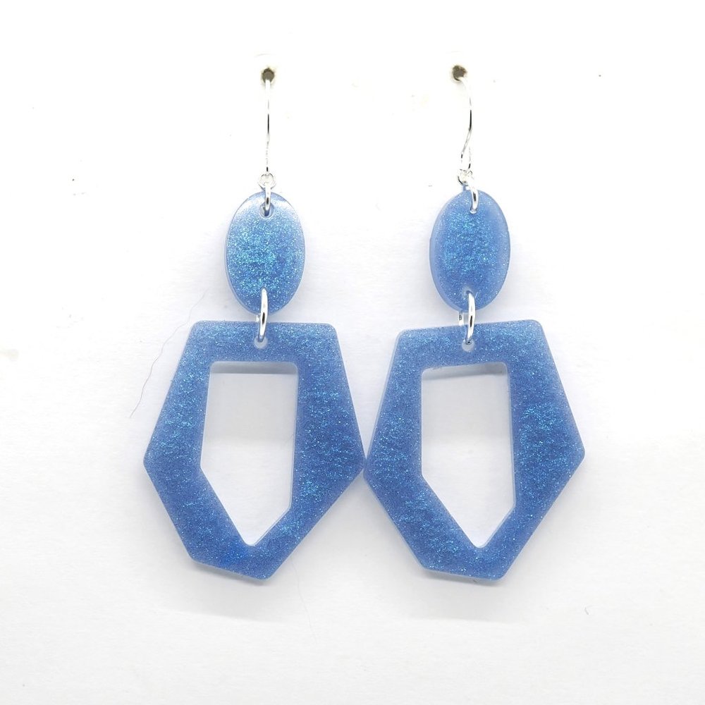 Blue Glass Earrings